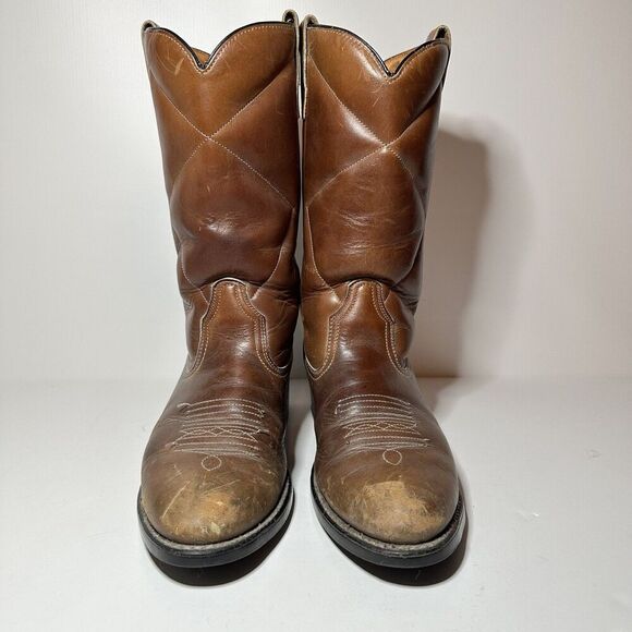Wolverine 1965 Mens 9.5B Insulated Cowboy Boots Vintage Brown Leather Western - Picture 5 of 11